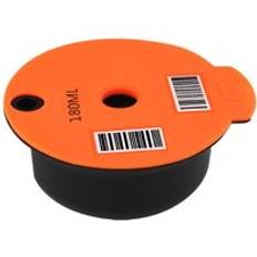 Kaffekapselkopp för bosch-s tassimo återanvändbar plastfilterkorg pod kaffemaskin hushållsköksprylar 60/180ml - 180ml orange