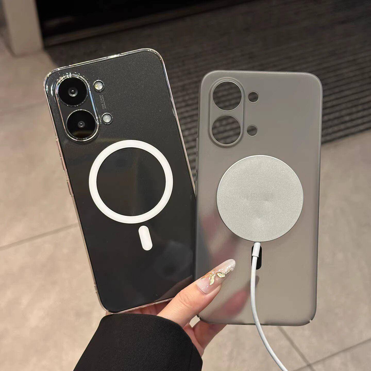 För Xiaomi Poco X8 Pro Max Fodral Enkelt Matt Genomskinligt PC Magnetiskt Skyddande Telefon Baksida För Poco X8Pro Max Skal Stötfångare matt svart fär