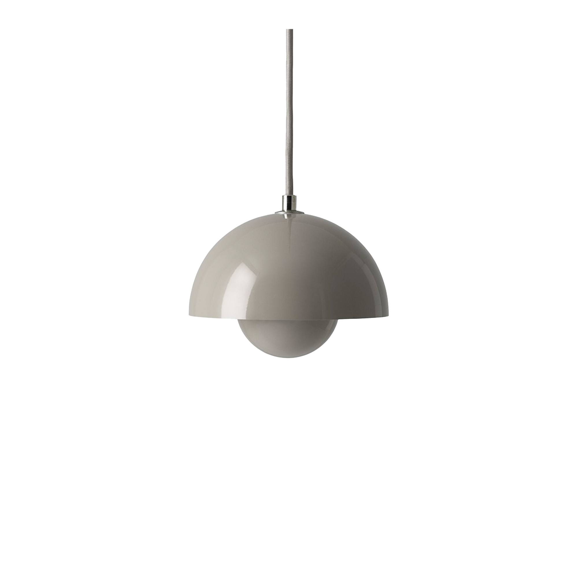 &Tradition - Flowerpot Pendant VP10, Grey Beige - Pendellampor - Verner Panton - Grå - Metall
