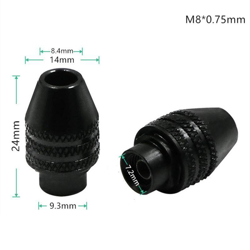 Nyckellös borrchuck mini snabbbyte borrchuck 0.3-3.2mm skruvmejsel slagskruvdragare adapter elektrisk borr omvandlare spännhylsor