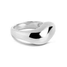 Enamel Ring Agnete Large Silver - Silver / 57