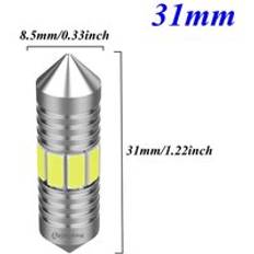 1 st festong 31mm 36mm 39mm 41mm c5w c10w superljusande led-lampa bil kupolljus canbus auto interiör läslampa vit - 31mm vita