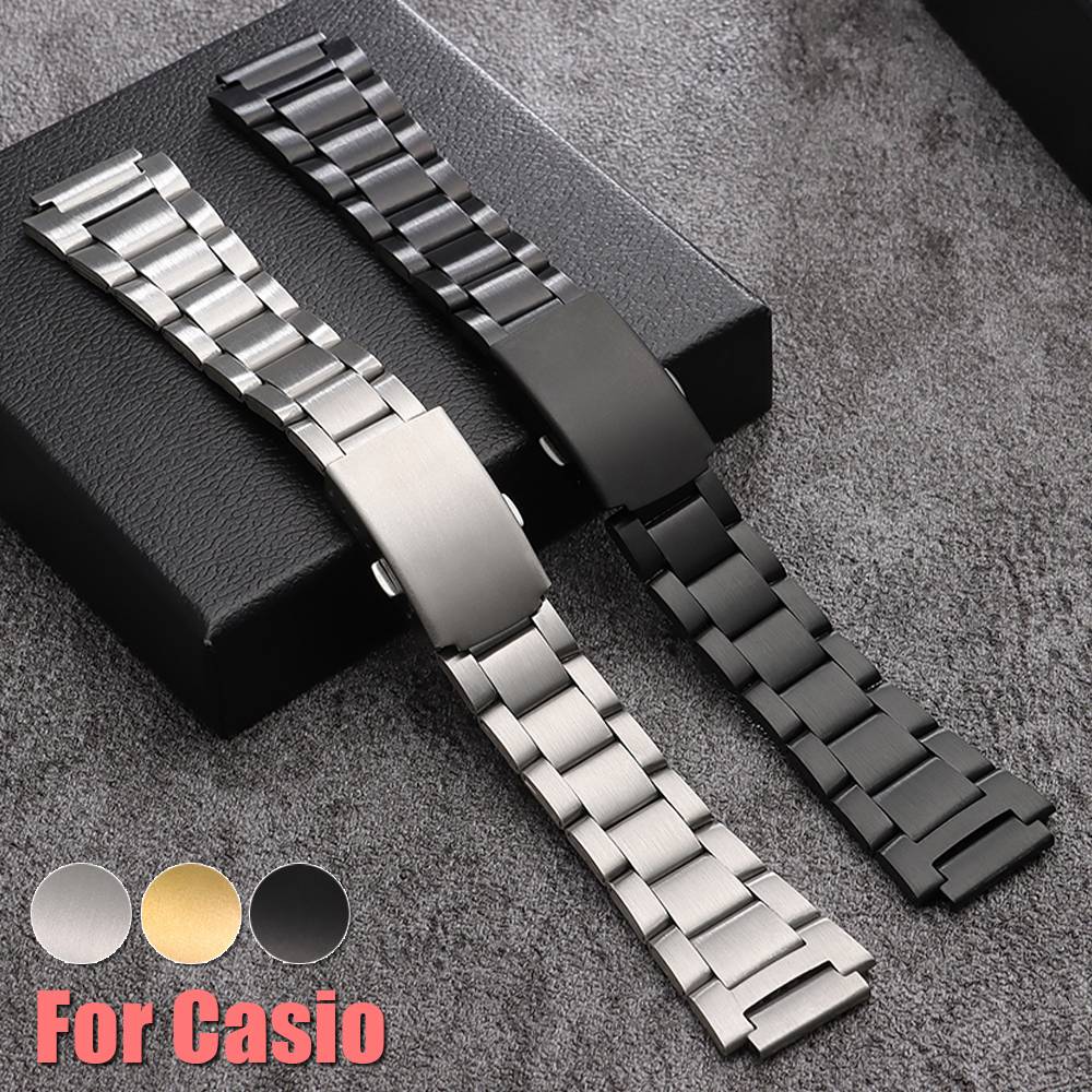 18mm Metal Watchband for Casio F-91W W-218 AE1200/1300 F84 F105/108/A158W/168 Ultra-thin Bracelets Belt Stainless Steel Strap