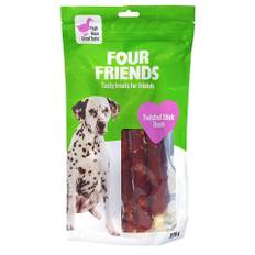 Four Friends Dog Twisted Stick Duck 25 cm, 4-pack