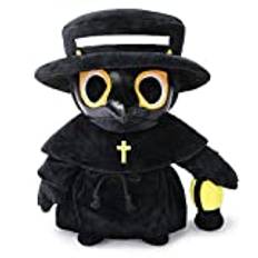 Generic Plush Toy (Plague Doctor) pestläkare plyschdjur, 35 cm läskig söt, fylld plyschkudde docka, mjuk, fluffig Halloween-kramkudde, present till barn och vuxna, 21321