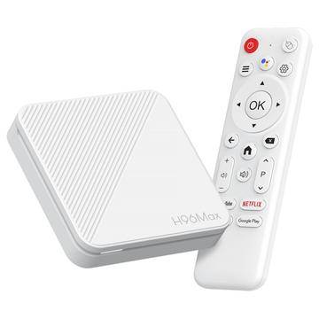 H96 Max H313 4K Ultra HD Android TV-boks med stemmefjernbetjening (Open Box - Bulk Tilfredsstillelse) - Hvid