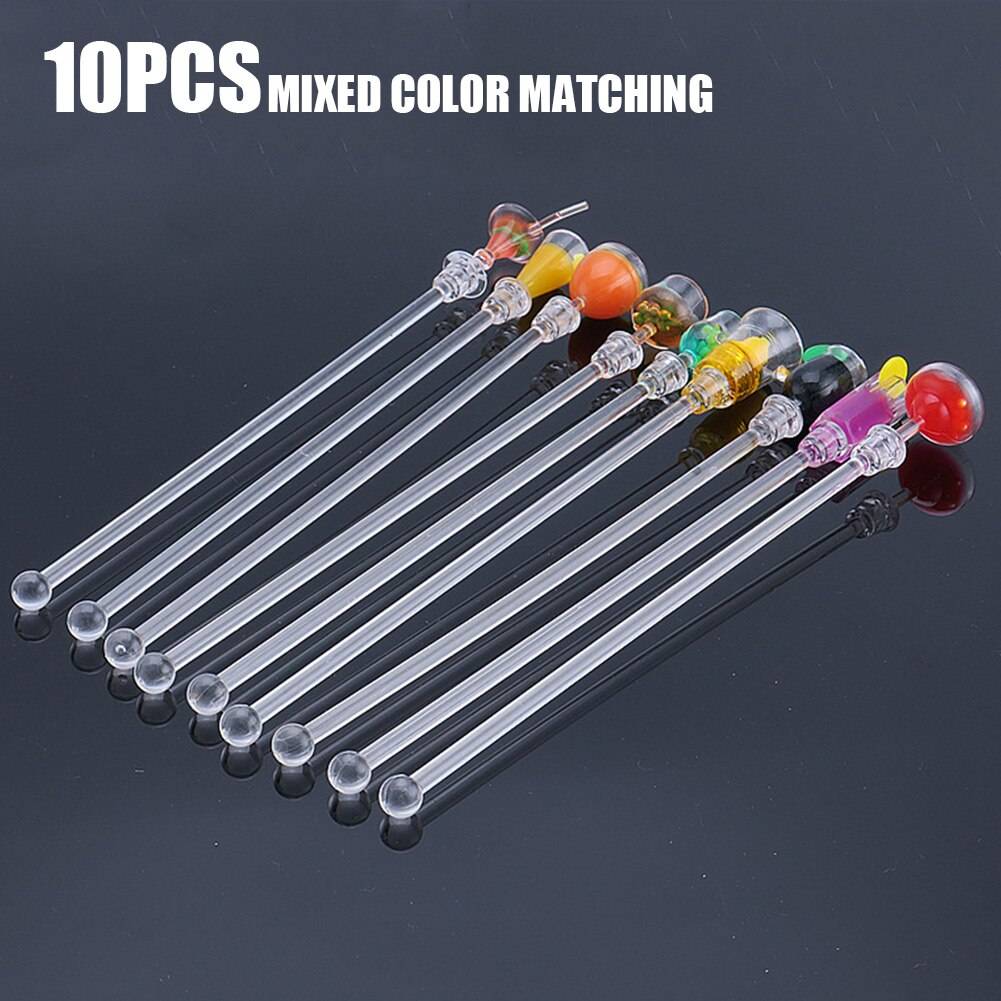 10 st cocktaildrink mixer vinbar verktyg 23cm akryl party juice swizzle stick omrörare