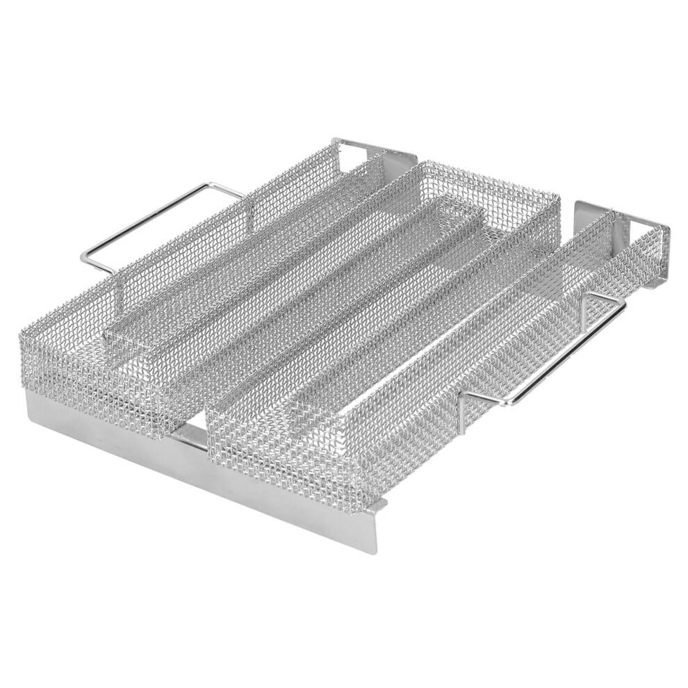 Pelletrørsrøger, kold røggenerator 8,5 x 8,9 x 1,8 tommer grillnetrøgerbakke til ryger til BBQ-grill