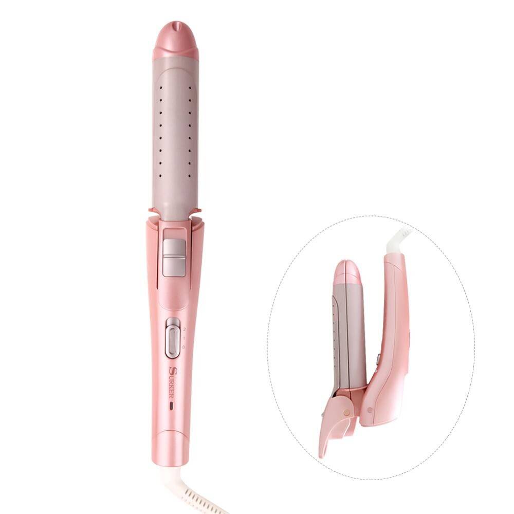 Surker mini flödat hår papiljotter hår locktång keramiska stylingverktyg hårplattång korrugering för styling
