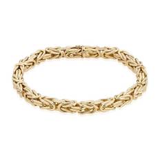 Kongekæde 14 kt. guld armbånd - 23 cm-4,80mm