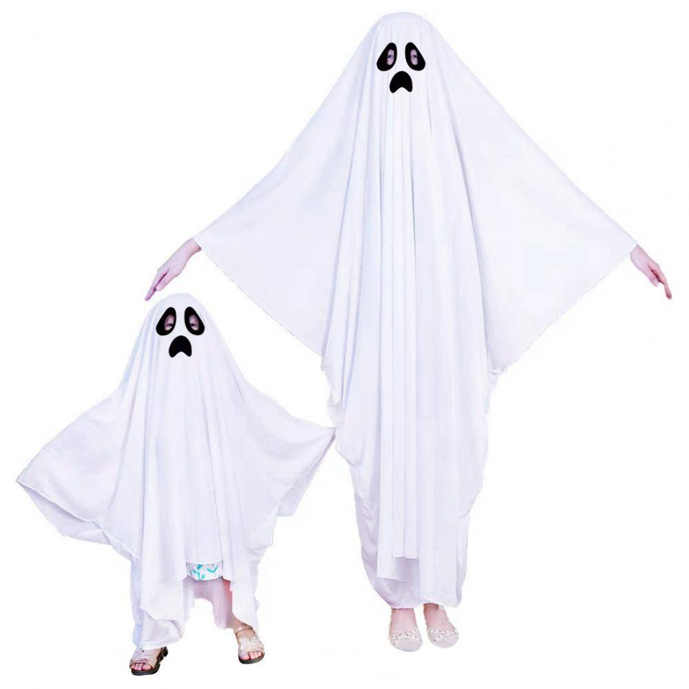 Reliable Kids' Costumes Spooky Kids Ghost Cloak Halloween Costume for Trick-or-treating Cosplay Fun Unisex Child Ghost for Boys cm white