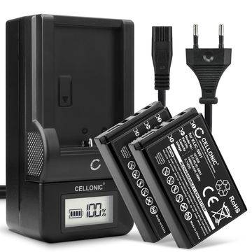 2x Batteri för Kodak Easyshare DX6490 DX7440 DX7590 DX7630 P850 P880 kamera med hög 1400mAh kapacitet + laddare för uppladdningsbara kamerabatterier