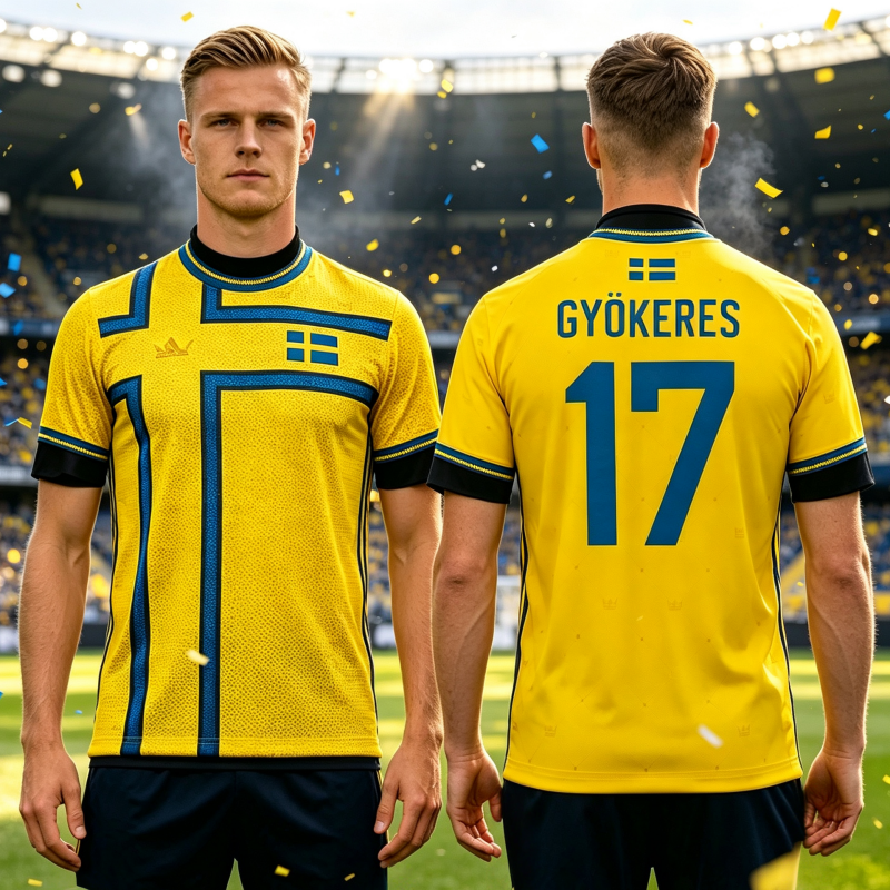 2026 Summer New Sweden Style Isak 9 Football Jersey Sports Quick-Drying Outdoor Football Jersey Training Wear Family Kids Tees