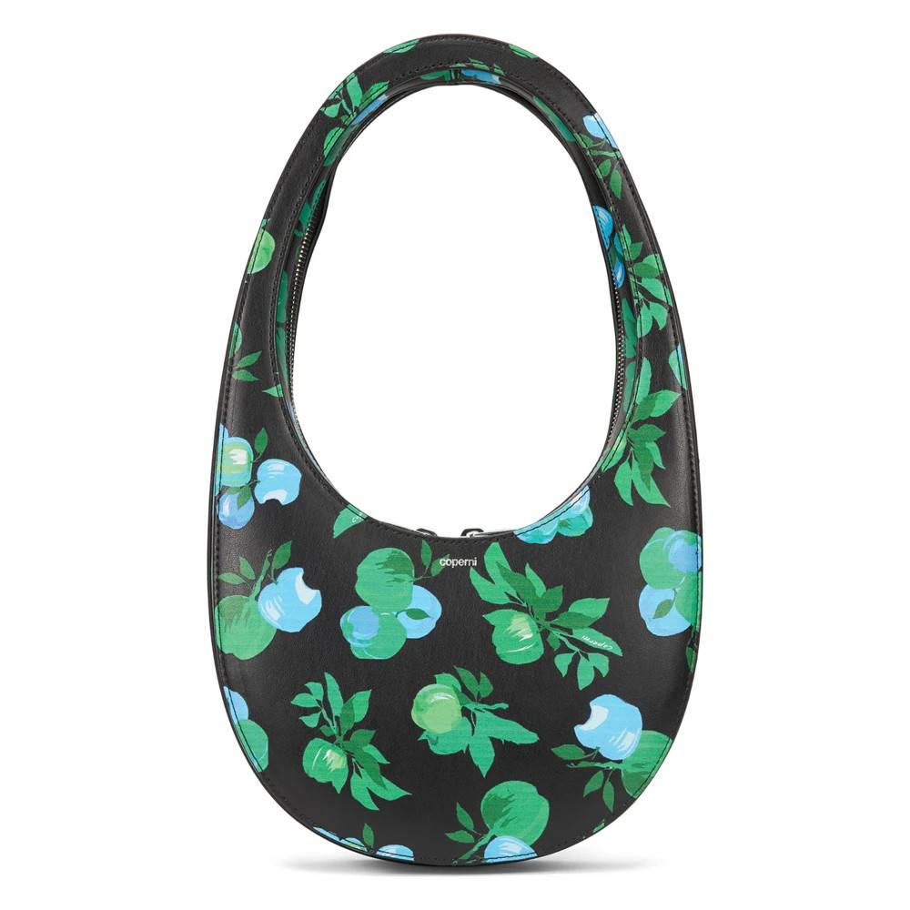 Coperni Swipe blomstret skuldertaske - Tasker - Dame - Sort - ONE SIZE - Uld