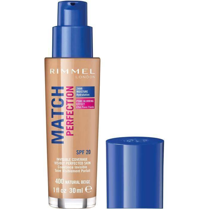RIMMEL Nude Protect Match Perfection Foundation - 400 Natural Beige - 30 ml