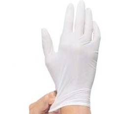 100 st engångshandskar icke latex non vinyl nitril engångstunna handskar klass kökstillbehör matlagningsstorlek sl mycket - Vit / M