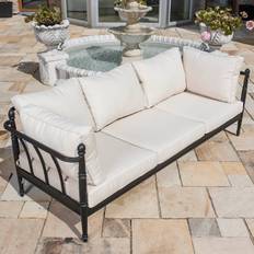Loungesoffa Svart Aluminium Capri 3-sits | Utemöbler & trädgårdsmöbler | Utesoffa | Vesani