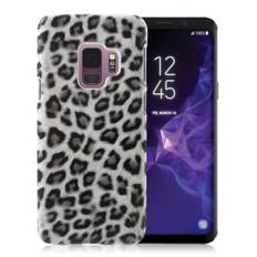 Samsung Galaxy S9 ultra-tyndt PU læder etui - hvid Leopard Tekstur