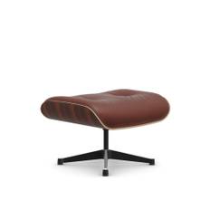 Vitra - Lounge Ottoman, Santos Palisander Polished/Sides black, Leather Cat. L40 Premium 93 - Fotpallar - Charles & Ray Eames - Brun - Metall/Trä