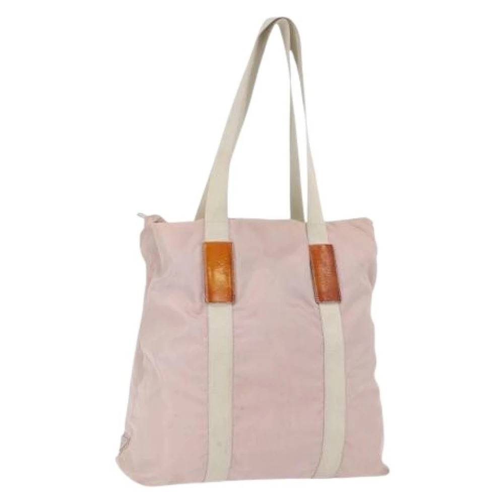 Prada Vintage Pre-owned Nylon Tote Bag - Vintage - Dame - Lyserød - ONE SIZE - Nylon