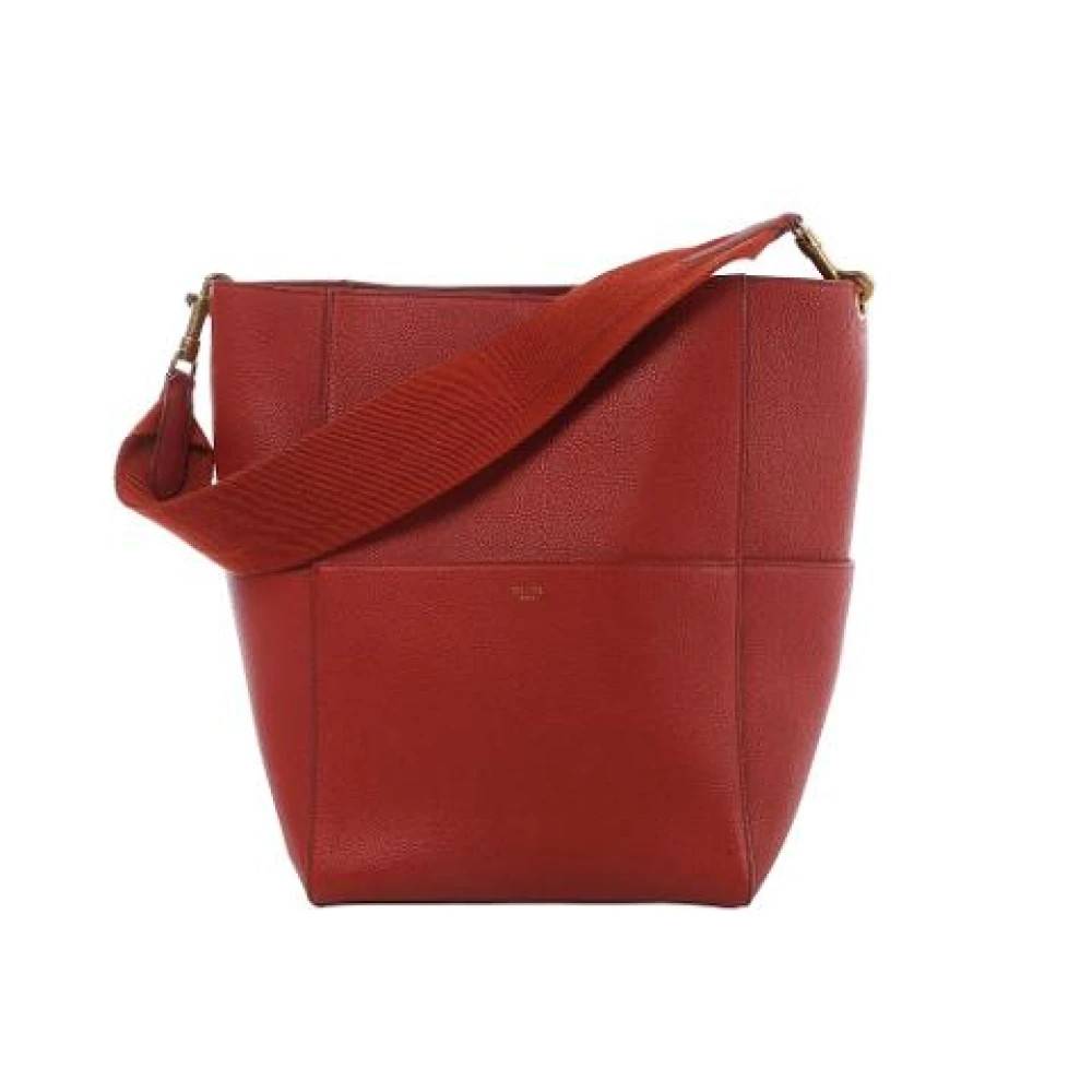 Celine Vintage Pre-owned Seau Sangle Bucket Bag - Vintage - unisex - Rød - ONE SIZE - Uld