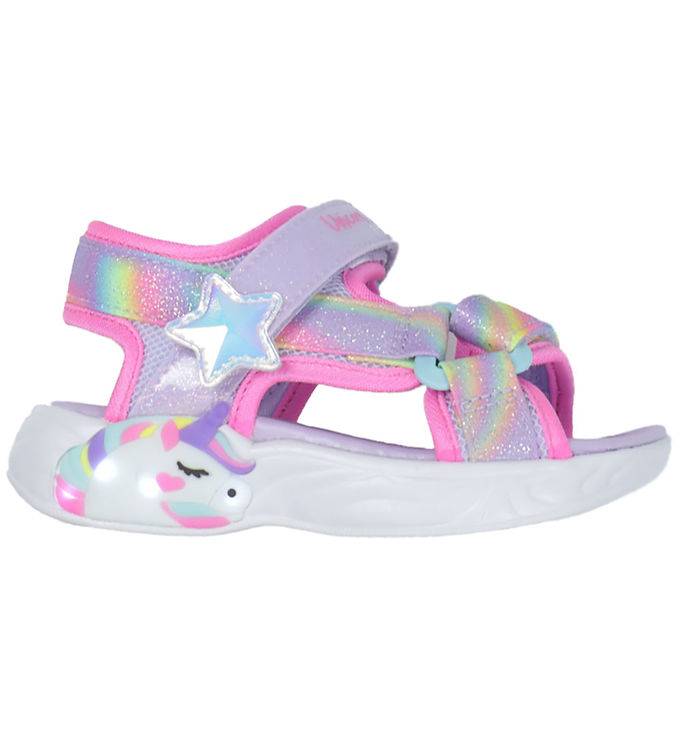 Skechers Sandaler m. Ljus - Dreamy Enhörningar - Lavender Multi - Skechers - 27 - Sandal