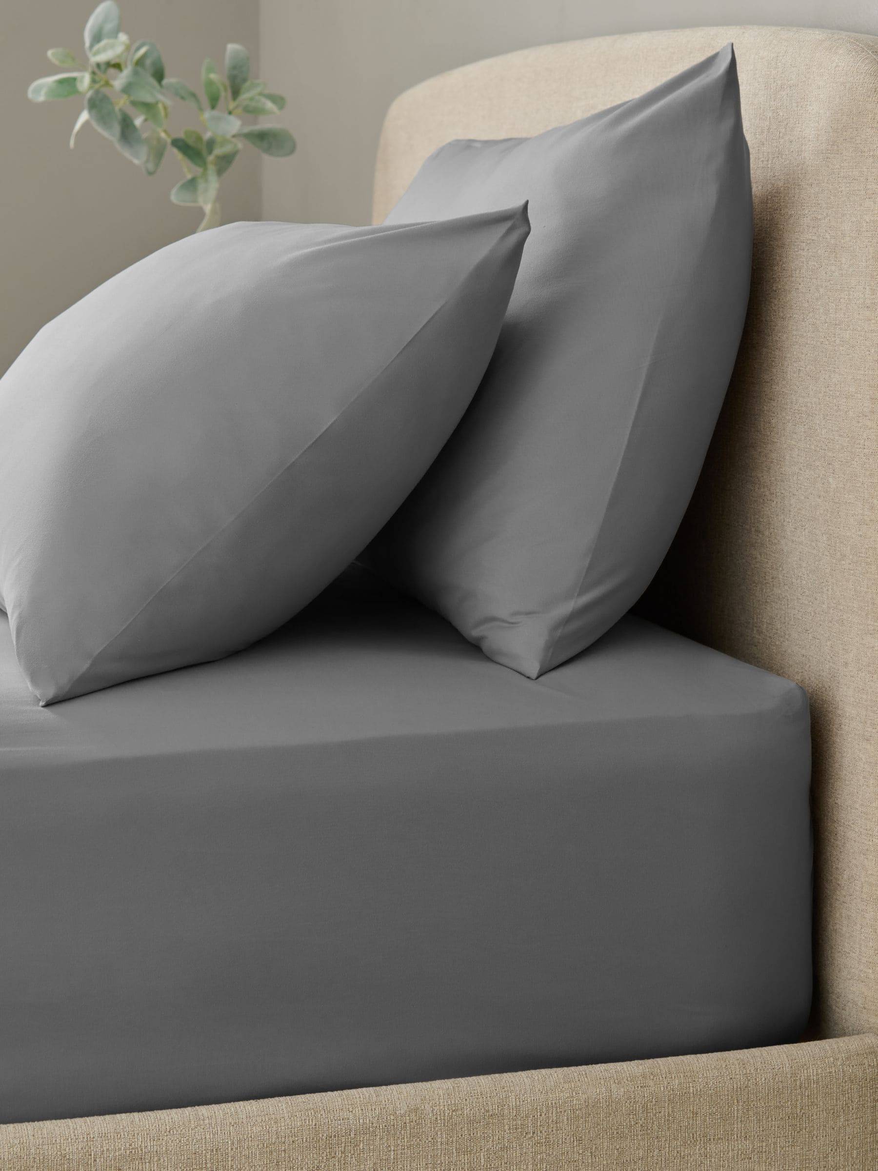 Next Charcoal Grey Non Iron Simply Soft Extra Deep Fitted Sheets