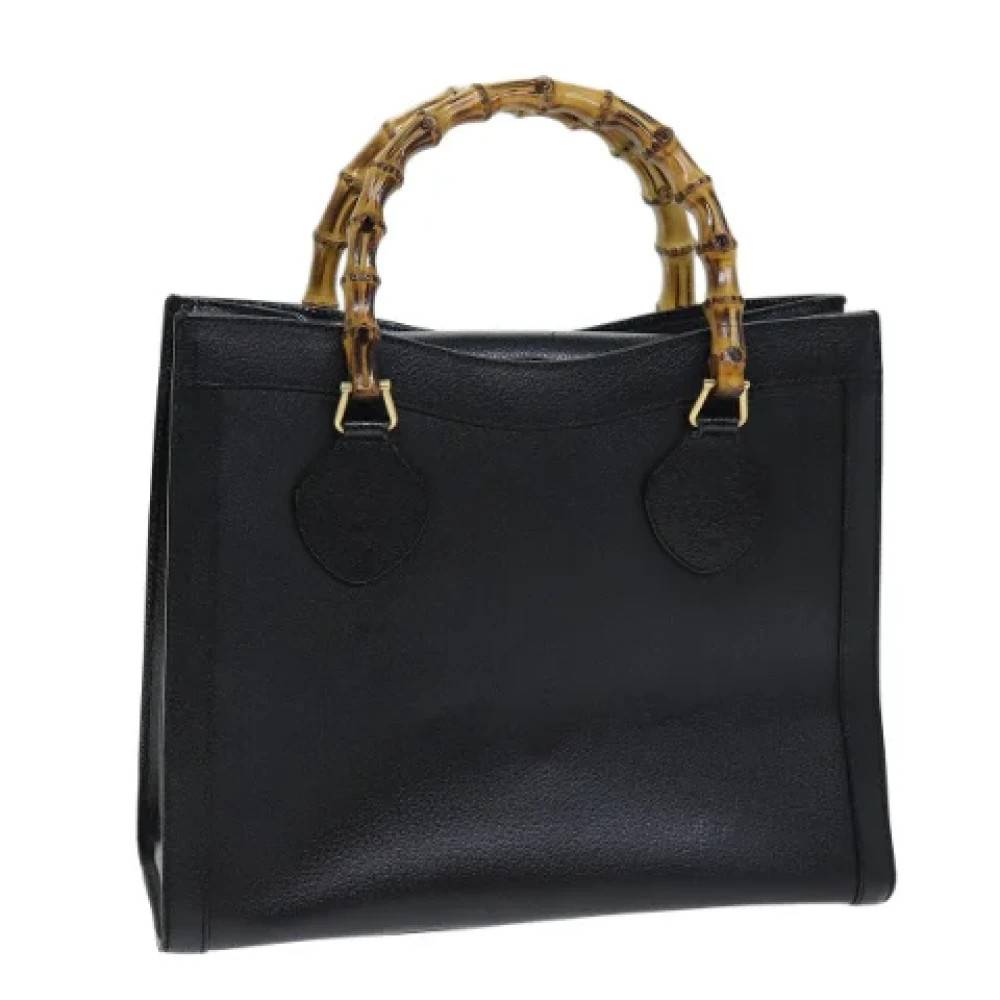 Gucci Vintage Pre-owned Læder Håndtaske - Vintage - Dame - Sort - ONE SIZE - Læder