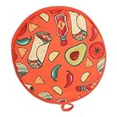 Tortilla Varmare Påse Isolerad Mikrovågsbar Tygpåse för Majs och Mjöl Stor 11,8 Tums Diameter Rymmer Upp Till 15 Tortillas Lätt Att Rengöra