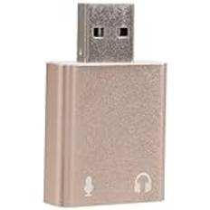 Swiixxer USB ljudkort 7.1 externt USB till uttag 3,5 mm hörlurar stereoadapter audio mikrofon ljudkort för personlig dator dator bärbar dator