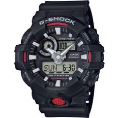 Casio G-Shock Black Red Men&apos;s Alarm Chronograph Watch GA-700-1AER