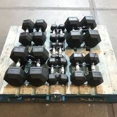 Body Power 186Kg Rubber Hex Dumbbell Set (Returns/Ex-Display)