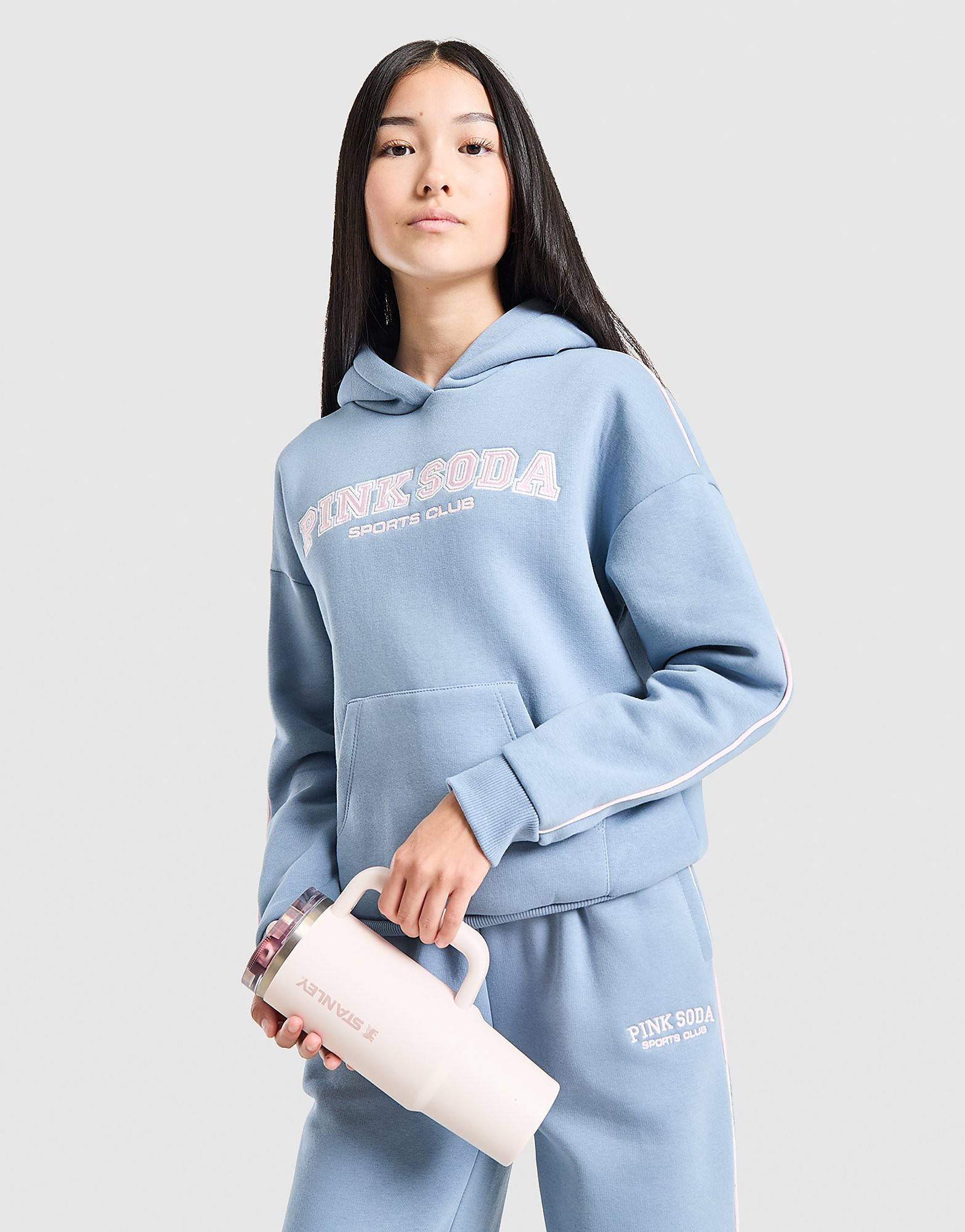 Pink Soda Sport Girls' Swirl Overhead Hoodie Junior, Blå