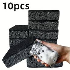 TEMU 10-pack Scrubber Sponges - Multipurpose Kitchen Cleaning Sponges For Dishwashing, Pots, And Bbq Tools, Oil, Outdoor Barbecue Cleaner