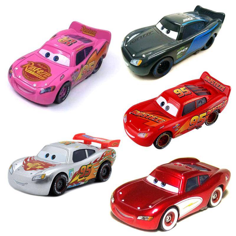 Disney Pixar Bilar 3 puder Blixten McQueen Kärleksutgåvan McQueen Svart storm Jackson legering Leksaksbil Barnens julklapp