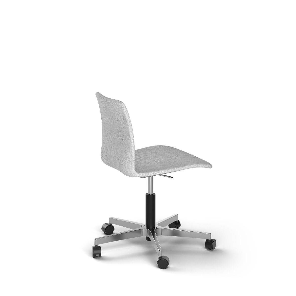 Mood Learn Stol, fuldpolstret - Højde 80 cm, Bredde 60 cm, Dybde 60 cm, Siddehøjde 41-54 cm Stofgruppe 5 Blank Alu Fodkryds.
