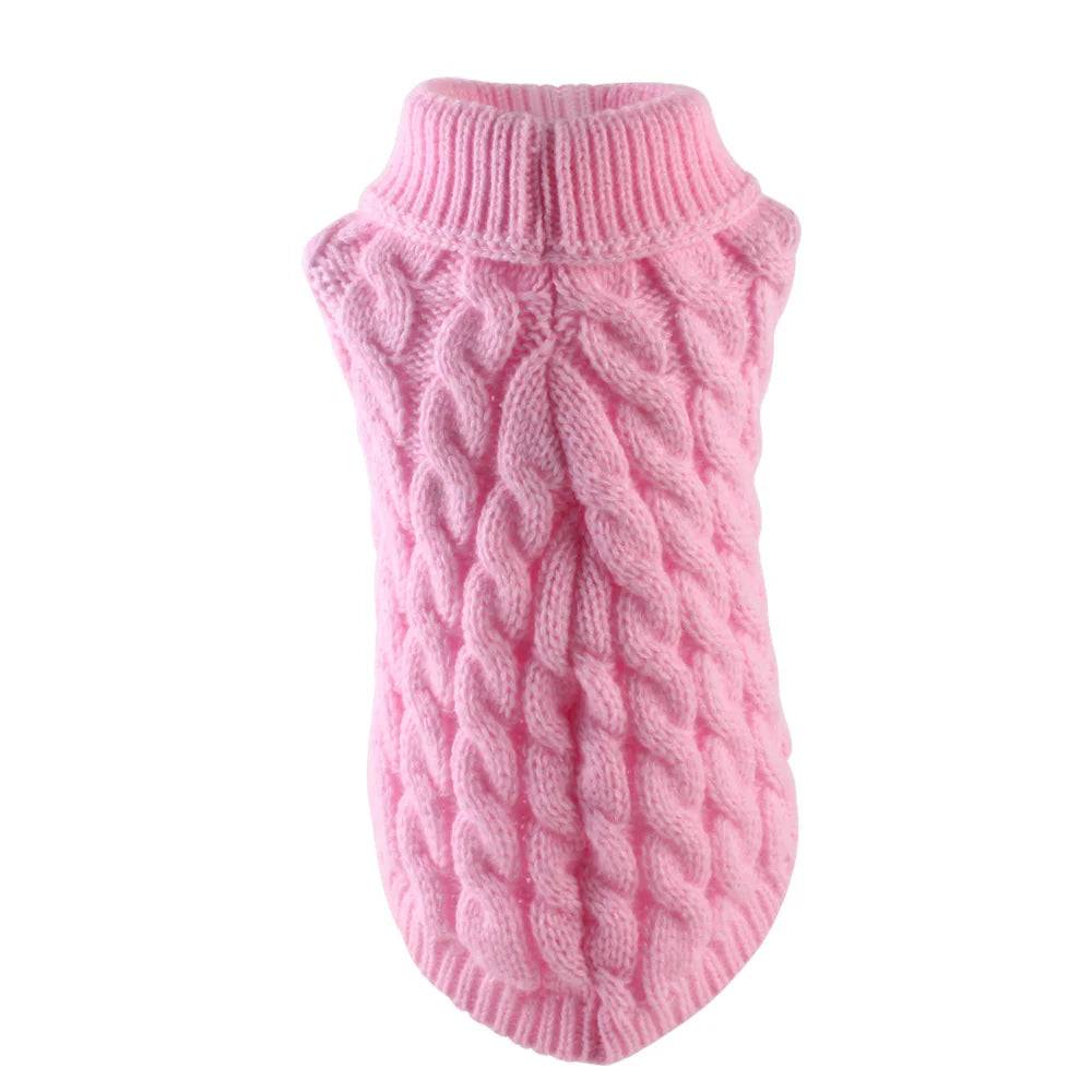 Knitted Pet Sweater for Cats & Small Dogs — 7 Colours, XS–XL - Pink / M-suit 2-3kg / SP (M-suit 2-3kg)
