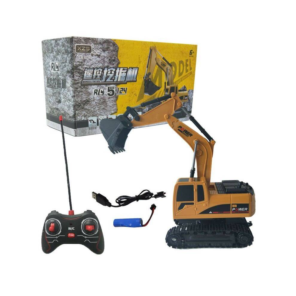 (5CH Grävmaskiner)RC Grävmaskin Dumper Bil 2.4G Fjärrkontroll Engineering Vehicle Crawler Truck Bulldozer