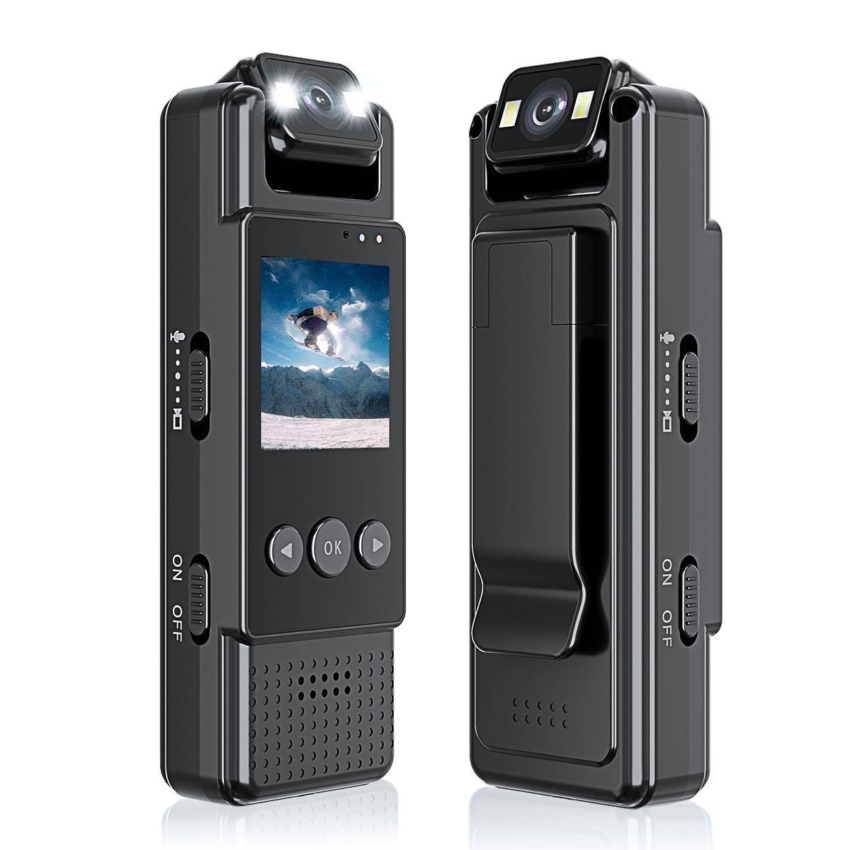 KENTFAITH Mini WiFi Body Camera 1080P with Audio, 180° Rotatable Lens, 2 LED Fill Lights, Smart Motion Detection