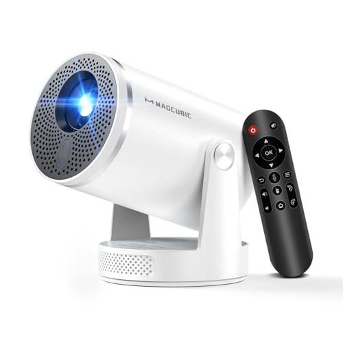 【Autofocus 】Magcubic Mini 4K Projector HY320pro, Native 1080p, 400 ANSI Lumens, 10,000:1 Contrast Ratio, Automatic Keystone Correction, Wi-Fi 6 & Bluetooth 5.4, 4K Home Theater Projector