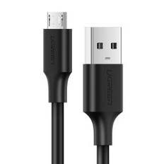 USB - mikro USB kabel 2A 2m sort