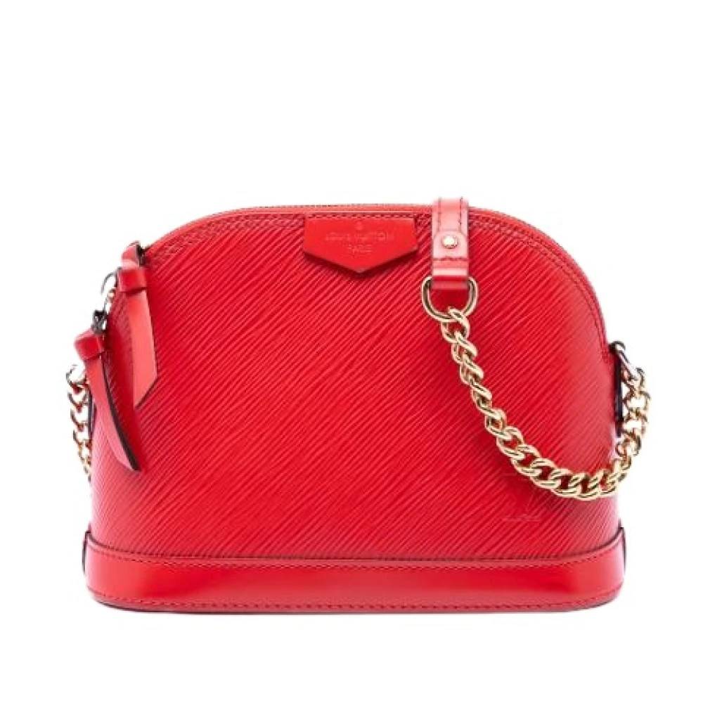 Louis Vuitton Vintage Pre-owned Mini Alma - Vintage - Dame - Rød - ONE SIZE - Uld