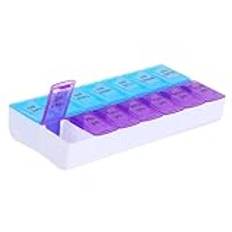 HAPINARY Daily Medicine Manager 7 Day Am Pm Pill Organizer 2 Times Pill Box Plastfodral 14 Fack För Regelbunden Användning