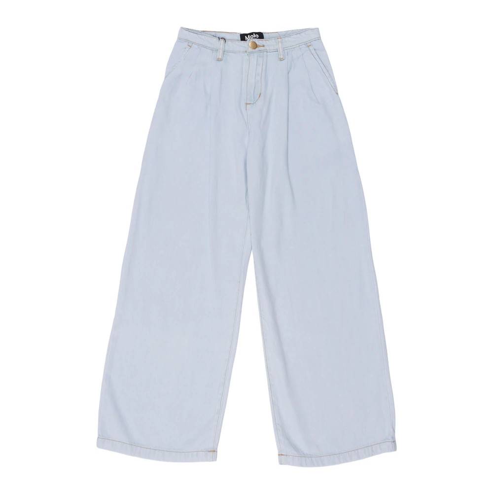 Molo Aeisha Woven Pantaloni - Kids - Dame - Blå - 164 CM - Bomuld
