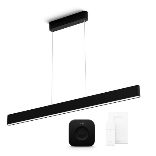 Philips Hue Ensis langbordspendel, sort, startsæt