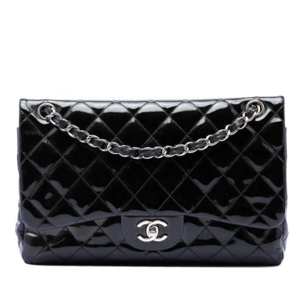 Chanel Vintage Pre-owned Double Flap Skuldertaske - Vintage - Dame - Sort - ONE SIZE - Uld