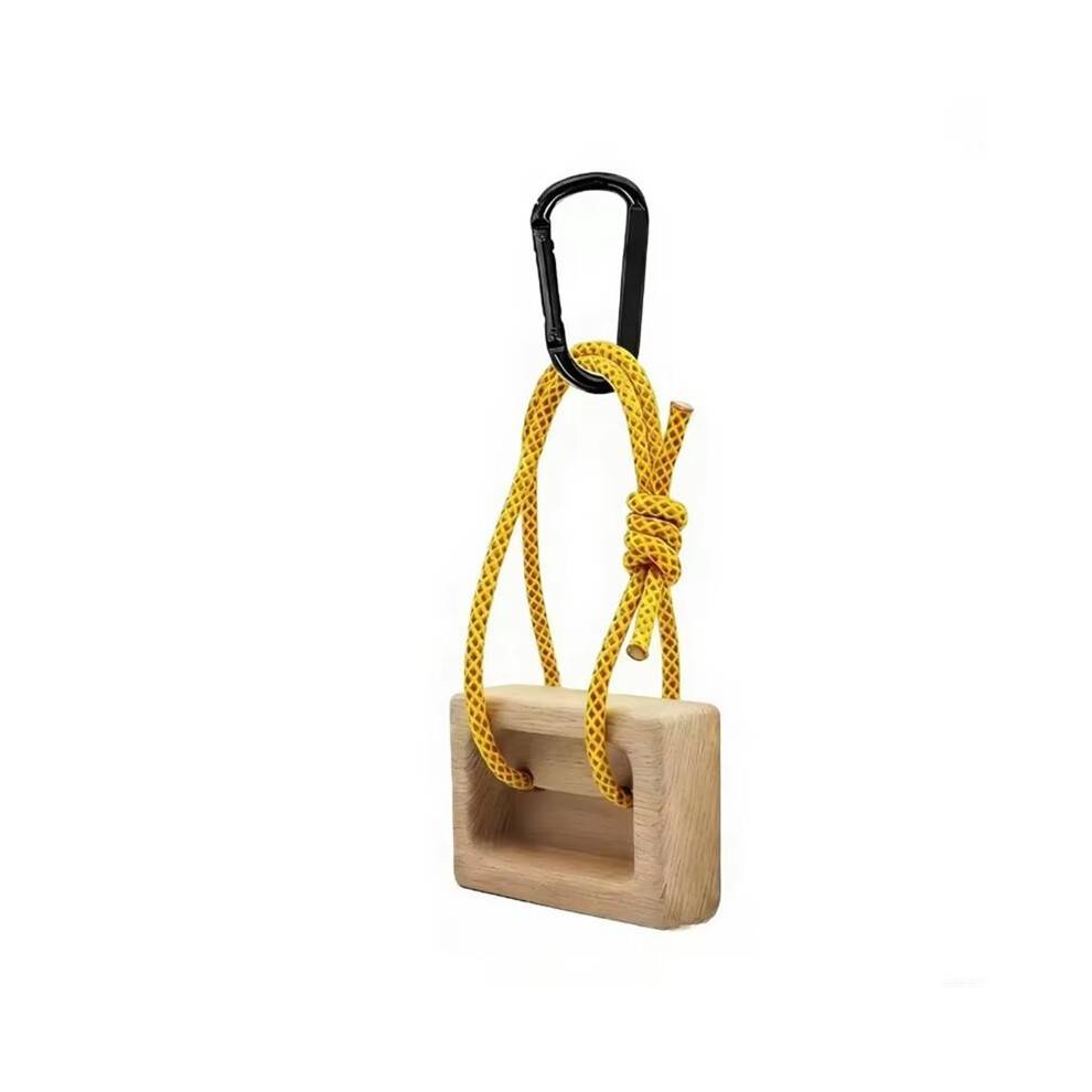 Climbing Hangboard Wooden Dual Pocket Grip Blocks Portable Dual Depth Finger Strength Grip Power Forearm Training