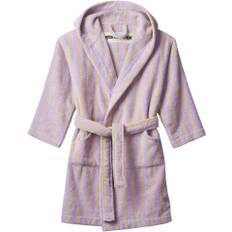 Bongusta Naram Kids Bathrobe Str 8-10 år - Lilac & Neon Yellow Morgenkåber Bomuld hos Magasin