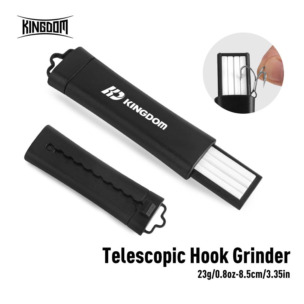 Kingdom Portable Fishing Hook Sharpener Pocket Telescopic Fish Hook Sharpen Tools For Camp Hike Outdoor Fishing Accessories
