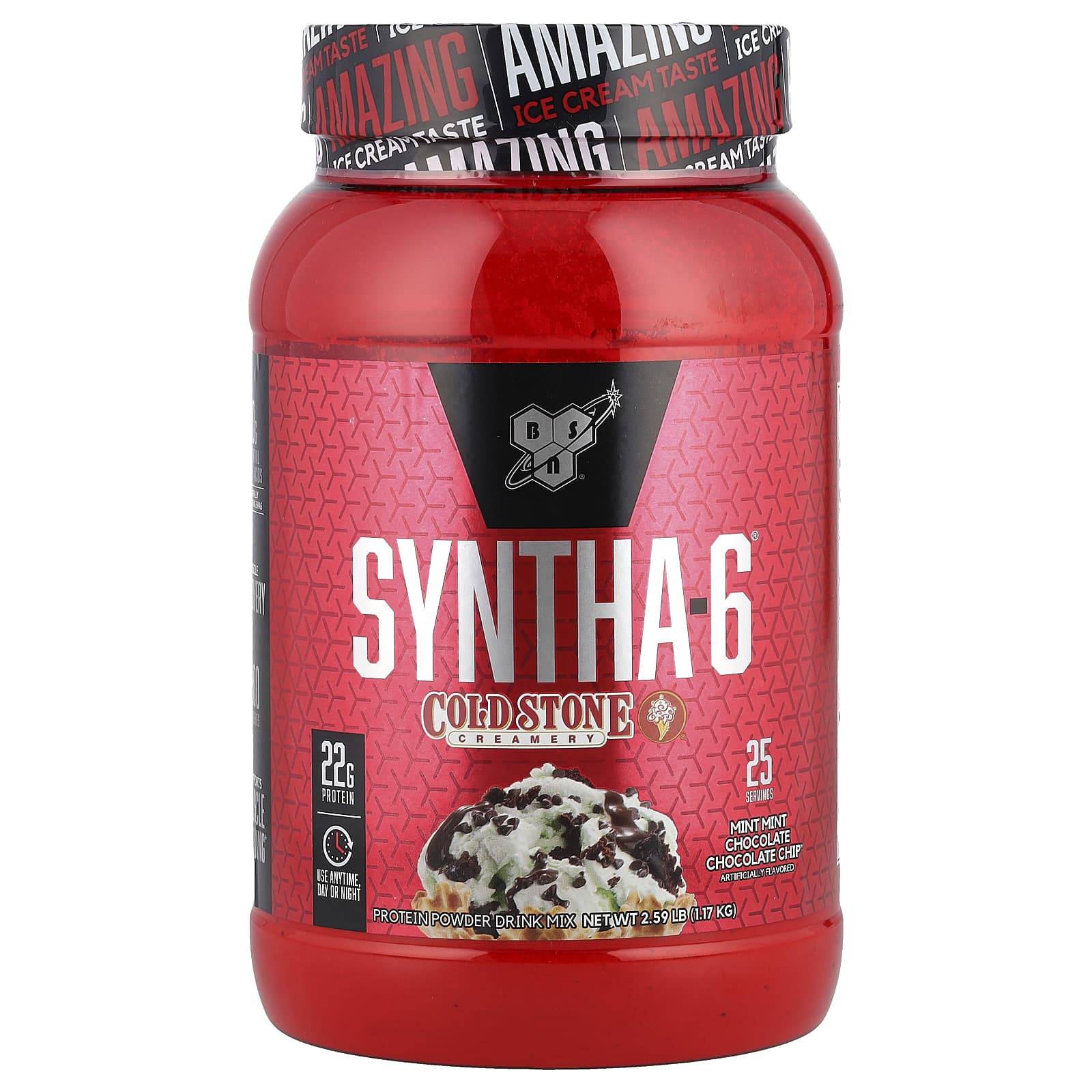 BSN, Synta-6, Cold Stone Creamery, Mint Mint Chocolate Chocolate Chip, 2.59 lb (1.17 kg)